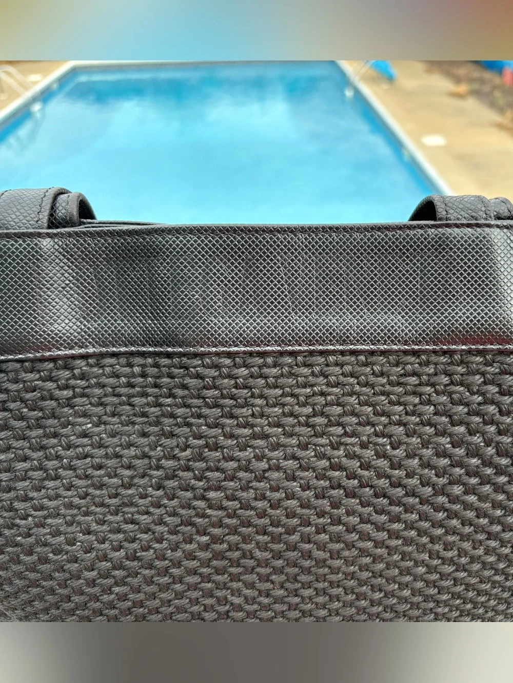 Bottega Veneta Black Woven Tote Bag